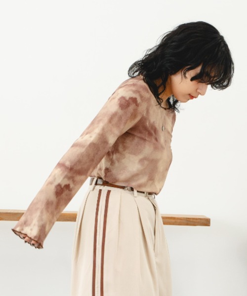 eLur（エラー）の「シアートップス（Tシャツ/カットソー・レディース・グレー/ブラウン・FREE）」の11枚目の写真