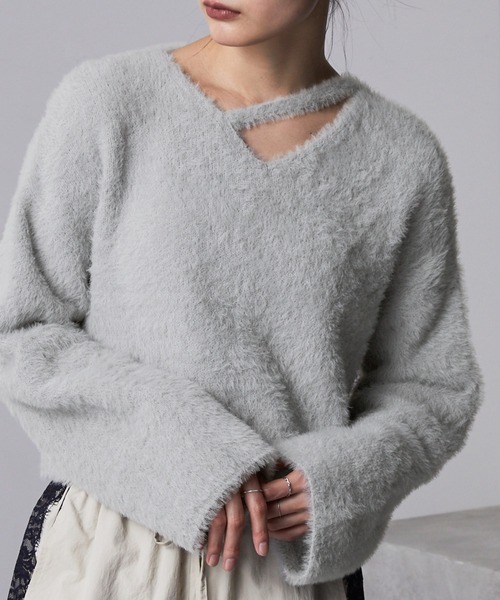 ぱ*る様 Acne Studios 17aw シャギーニット セーター セール】【nui nullu】カットデザインショートシャギーニット