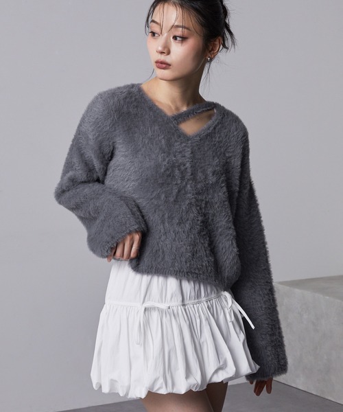 ぱ*る様 Acne Studios 17aw シャギーニット セーター セール】【nui nullu】カットデザインショートシャギーニット