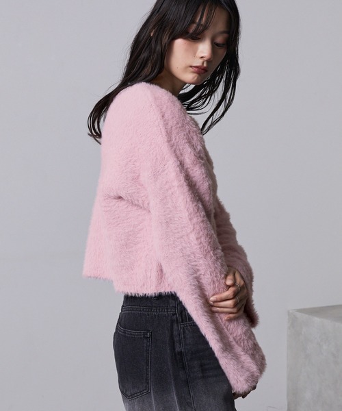 ぱ*る様 Acne Studios 17aw シャギーニット セーター セール】【nui nullu】カットデザインショートシャギーニット