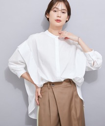 LE CERCLE par rope' | タックバンドカラーシャツ(シャツ/ブラウス)