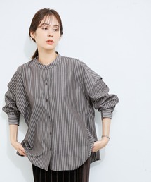 タックバンドカラーシャツ