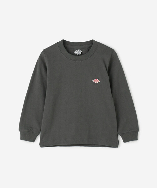 DANTON（ダントン）の「DANTON | キッズ クルーネック長袖Tシャツ（Tシャツ/カットソー・キッズ・A/チャコール/オフホワイト/ダークグリーン/B・135/105/125/115）」の2枚目の写真