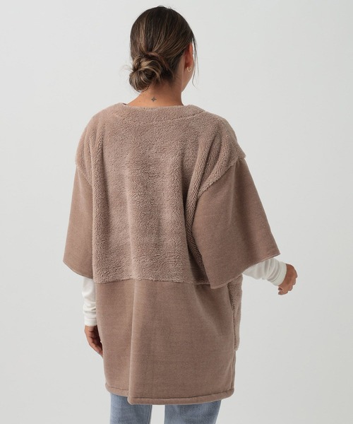 BAYFLOW（ベイフロー）の「[ユニセックスで着用OK]BF無地半袖ブランケット（ブランケット・レディース・アイボリー/グレー/ベージュ・0）」の5枚目の写真