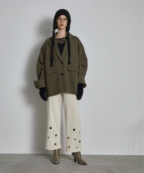 THE YOn（ザヨン）の「2WAYポーチ変形ニットキャップ（ニットキャップ/ビーニー・レディース・アイボリー/ブラック/マルチ・FREE）」の20枚目の写真