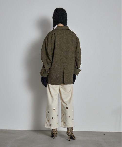 THE YOn（ザヨン）の「2WAYポーチ変形ニットキャップ（ニットキャップ/ビーニー・レディース・アイボリー/ブラック/マルチ・FREE）」の22枚目の写真