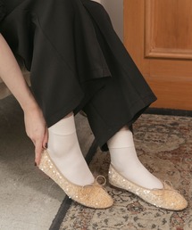 ゴールド リボン付き バレエシューズ H&M ゴールド バレエシューズ リボン付き 20.5cm - メルカリ