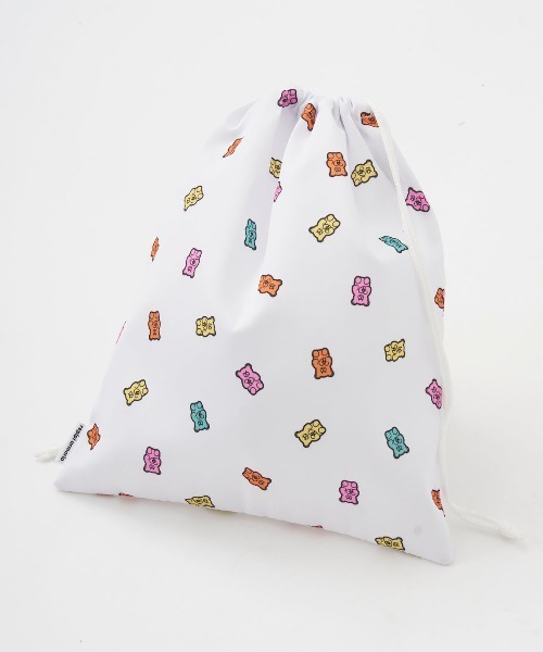 repipi armario（レピピ アルマリオ）の「【repipi armario/レピピアルマリオ】キッズ巾着袋　内側ネームタグ付き　大（ポーチ・キッズ・ピンク/パープル/ミント/オフホワイト・FREE）」の2枚目の写真