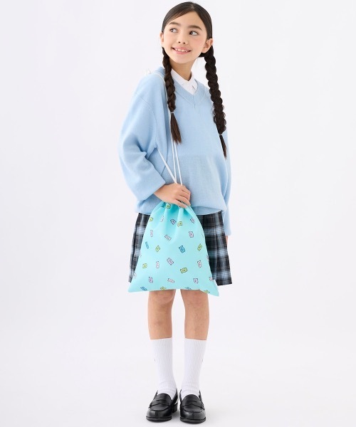 repipi armario（レピピ アルマリオ）の「【repipi armario/レピピアルマリオ】キッズ巾着袋　内側ネームタグ付き　大（ポーチ・キッズ・ピンク/パープル/ミント/オフホワイト・FREE）」の8枚目の写真