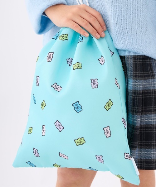 repipi armario（レピピ アルマリオ）の「【repipi armario/レピピアルマリオ】キッズ巾着袋　内側ネームタグ付き　大（ポーチ・キッズ・ピンク/パープル/ミント/オフホワイト・FREE）」の9枚目の写真