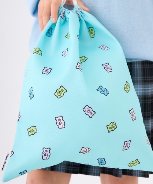 repipi armario（レピピ アルマリオ）の「【repipi armario/レピピアルマリオ】キッズ巾着袋　内側ネームタグ付き　大（ポーチ・キッズ・ピンク/パープル/ミント/オフホワイト・FREE）」の13枚目の写真