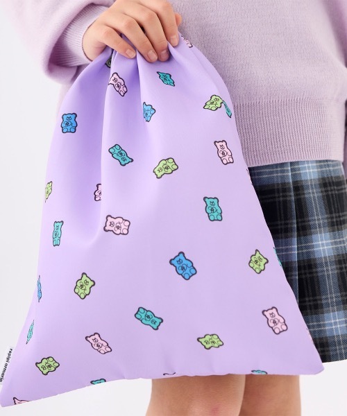 repipi armario（レピピ アルマリオ）の「【repipi armario/レピピアルマリオ】キッズ巾着袋　内側ネームタグ付き　大（ポーチ・キッズ・ピンク/パープル/ミント/オフホワイト・FREE）」の22枚目の写真