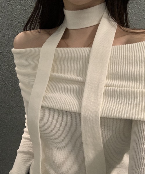 FREE STYLISTS(フリー スタイリスト)の「YUGA_YGMC ボリュームオフショルダーPO(ニット/セーター・レディース・ホワイト/ブラック系その他/ブラック・FREE)」の19枚目の写真