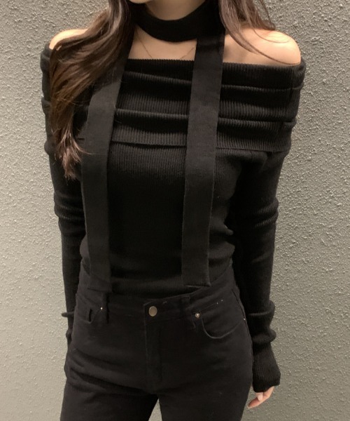 FREE STYLISTS(フリー スタイリスト)の「YUGA_YGMC ボリュームオフショルダーPO(ニット/セーター・レディース・ホワイト/ブラック系その他/ブラック・FREE)」の20枚目の写真