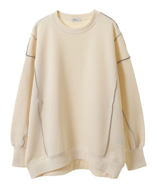 earth music&ecology（アースミュージックアンドエコロジー）の「配色ルーズチュニック（チュニック・レディース・ブラック/アイボリー/チャコールグレー/ラベンダー・FREE）」の9枚目の写真