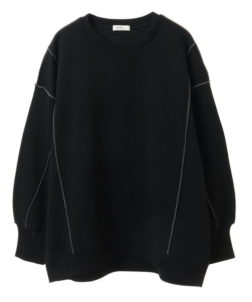 earth music&ecology（アースミュージックアンドエコロジー）の「配色ルーズチュニック（チュニック・レディース・ブラック/アイボリー/チャコールグレー/ラベンダー・FREE）」の11枚目の写真