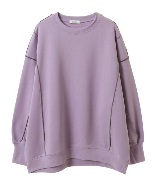 earth music&ecology（アースミュージックアンドエコロジー）の「配色ルーズチュニック（チュニック・レディース・ブラック/アイボリー/チャコールグレー/ラベンダー・FREE）」の12枚目の写真