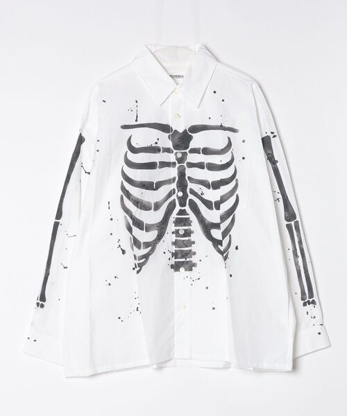 DISCOVERED(ディスカバード)の「DISCOVERED BONE AIR BRUSH SHIRTS(シャツ/ブラウス・メンズ・ホワイト/ブラック・1/3)」の1枚目の写真