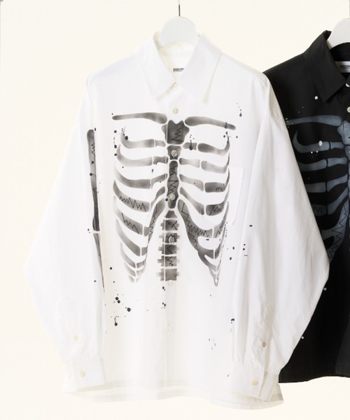 DISCOVERED(ディスカバード)の「DISCOVERED BONE AIR BRUSH SHIRTS(シャツ/ブラウス・メンズ・ホワイト/ブラック・1/3)」の8枚目の写真
