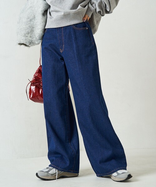 限定展開 ワイド ストレート デニム（デニムパンツ）｜FREAK'S STORE（フリークスストア）