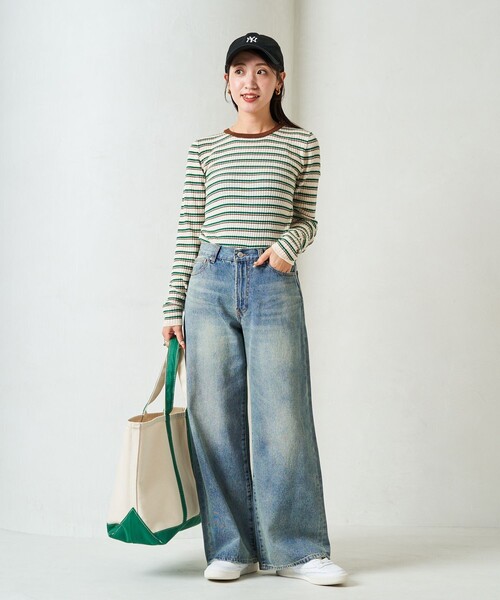 新着【The Frankie Shop】小粋☆抜け感◎ デニム ワイド パンツ 新着【The Frankie Shop】小粋☆抜け感◎ デニム ワイド パンツ