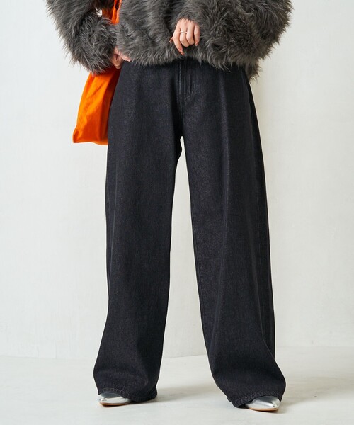 限定展開 ワイド ストレート デニム（デニムパンツ）｜FREAK'S STORE（フリークスストア）