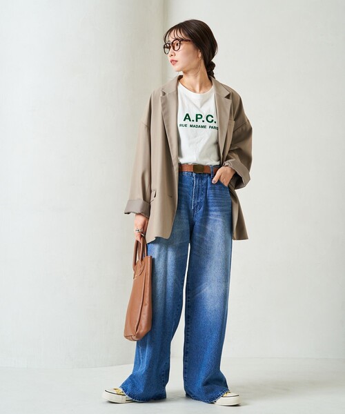 限定展開 ワイド ストレート デニム（デニムパンツ）｜FREAK'S STORE（フリークスストア）