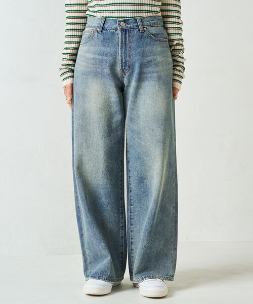 限定展開 ワイド ストレート デニム（デニムパンツ）｜FREAK'S STORE（フリークスストア）