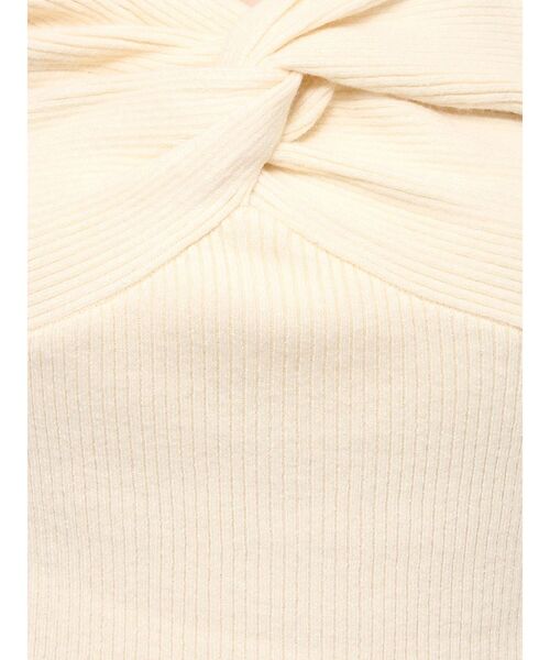 dazzlin（ダズリン）の「フロントツイストリボンニットトップス（ニット/セーター・レディース・アイボリー/チャコールグレー/ブラック/レッド/パープル・FREE）」の15枚目の写真