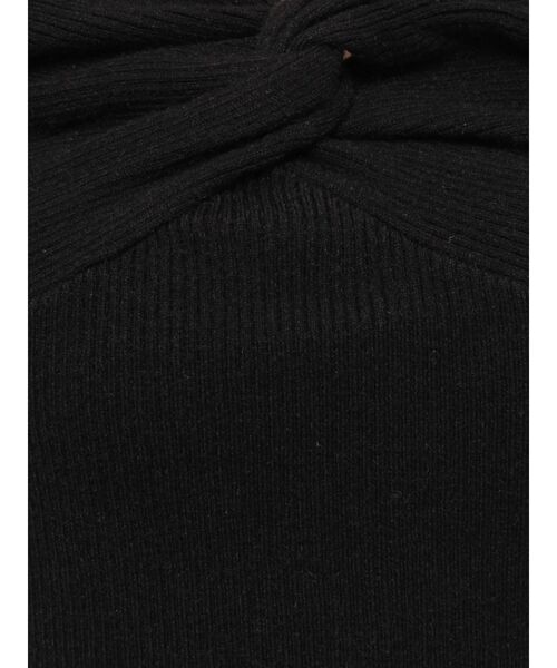 dazzlin（ダズリン）の「フロントツイストリボンニットトップス（ニット/セーター・レディース・アイボリー/チャコールグレー/ブラック/レッド/パープル・FREE）」の17枚目の写真