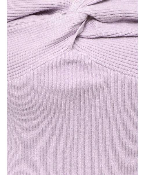 dazzlin（ダズリン）の「フロントツイストリボンニットトップス（ニット/セーター・レディース・アイボリー/チャコールグレー/ブラック/レッド/パープル・FREE）」の18枚目の写真