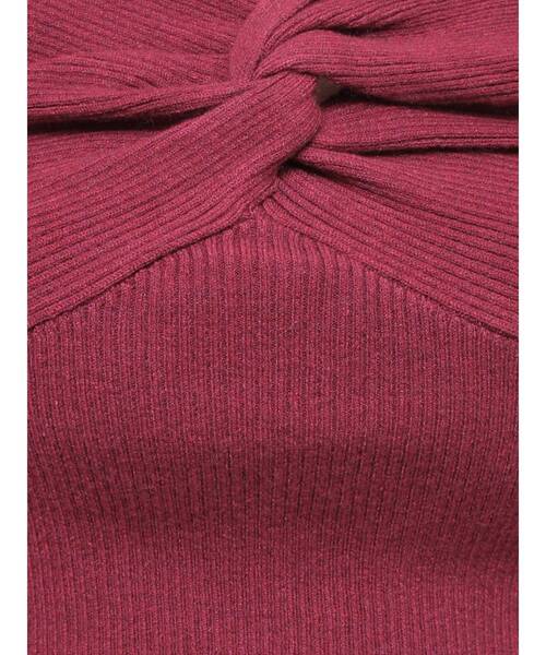 dazzlin（ダズリン）の「フロントツイストリボンニットトップス（ニット/セーター・レディース・アイボリー/チャコールグレー/ブラック/レッド/パープル・FREE）」の19枚目の写真