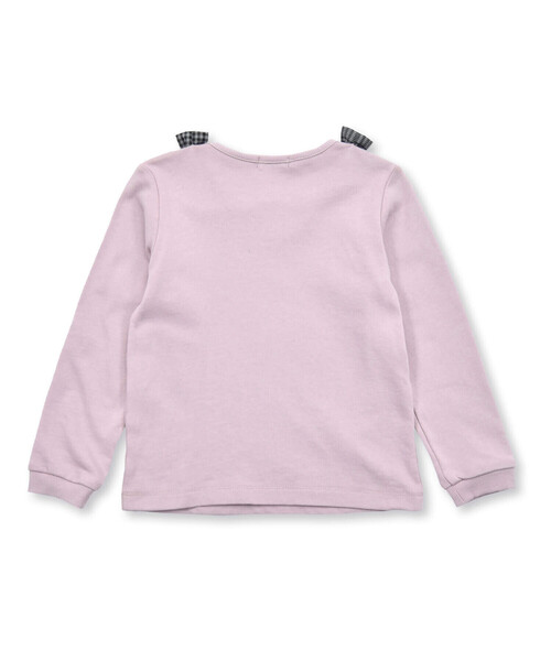 BeBe（ベベ）の「【お揃い】Cafeプリント肩リボントレーナー(90~150cm)（スウェット・キッズ・ピンク/グリーン・100cm/150cm/110cm/90cm/120cm/140cm/130cm）」の8枚目の写真