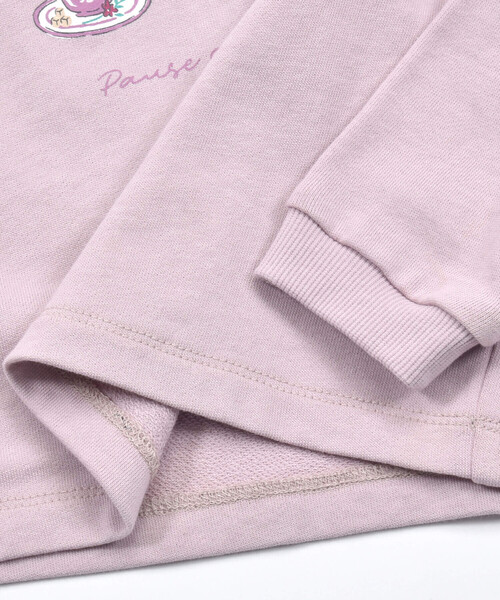 BeBe（ベベ）の「【お揃い】Cafeプリント肩リボントレーナー(90~150cm)（スウェット・キッズ・ピンク/グリーン・100cm/150cm/110cm/90cm/120cm/140cm/130cm）」の11枚目の写真