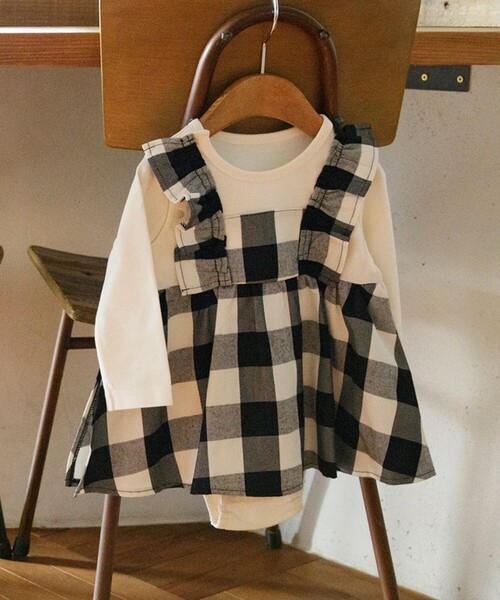 ベビー/おそろい】チェック柄カバーオール（ロンパース）｜branshes