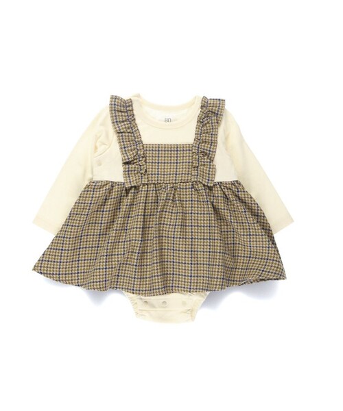ベビー/おそろい】チェック柄カバーオール（ロンパース）｜branshes