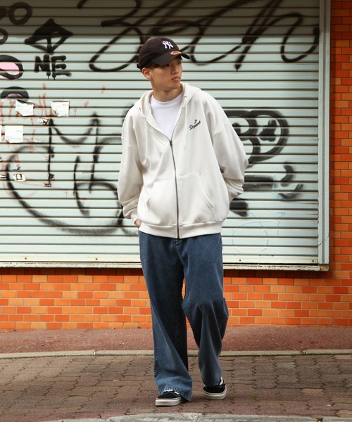 セール】【ZIP FIVE】 アソート ワンポイント 刺繍 長袖 ジップ