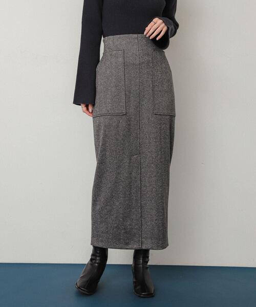 SENSE OF PLACE by URBAN RESEARCH（センスオブプレイスバイアーバンリサーチ）の「ジャージーメルトンアウトポケットスカート（スカート・レディース・ベージュ系その他/ブラウン系その他/ブラック系その他・SMALL/LARGE/X-SMALL/MEDIUM/TALL）」の9枚目の写真