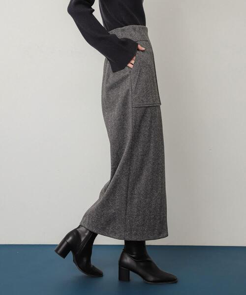 SENSE OF PLACE by URBAN RESEARCH（センスオブプレイスバイアーバンリサーチ）の「ジャージーメルトンアウトポケットスカート（スカート・レディース・ベージュ系その他/ブラウン系その他/ブラック系その他・SMALL/LARGE/X-SMALL/MEDIUM/TALL）」の10枚目の写真