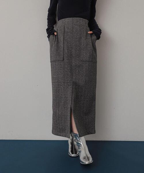 SENSE OF PLACE by URBAN RESEARCH（センスオブプレイスバイアーバンリサーチ）の「ジャージーメルトンアウトポケットスカート（スカート・レディース・ベージュ系その他/ブラウン系その他/ブラック系その他・SMALL/LARGE/X-SMALL/MEDIUM/TALL）」の14枚目の写真