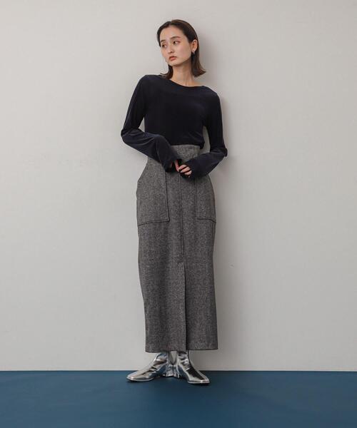 SENSE OF PLACE by URBAN RESEARCH（センスオブプレイスバイアーバンリサーチ）の「ジャージーメルトンアウトポケットスカート（スカート・レディース・ベージュ系その他/ブラウン系その他/ブラック系その他・SMALL/LARGE/X-SMALL/MEDIUM/TALL）」の17枚目の写真