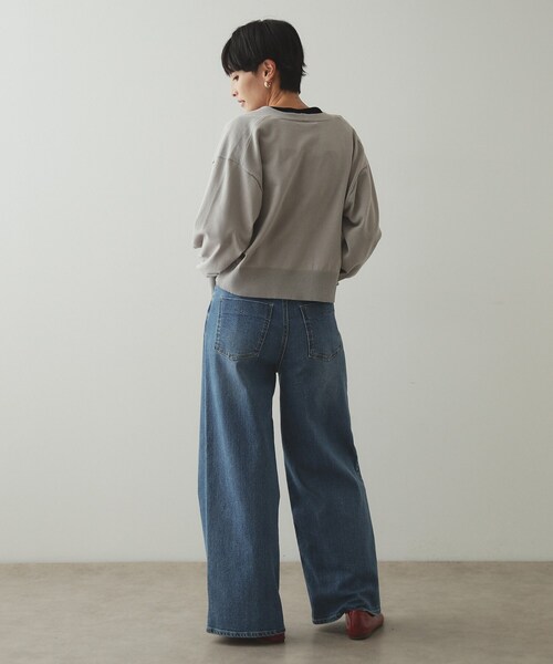 OPAQUE.CLIP（オペークドットクリップ）の「◆フロントZIPニットカーディガン【洗濯機洗い可／抗ピル】（カーディガン/ボレロ・レディース・ブラック/ライトグレー/ボルドー・38/40/42）」の6枚目の写真