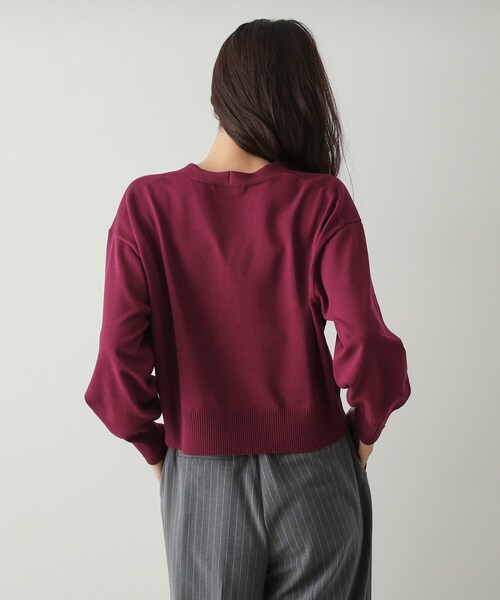 OPAQUE.CLIP（オペークドットクリップ）の「◆フロントZIPニットカーディガン【洗濯機洗い可／抗ピル】（カーディガン/ボレロ・レディース・ブラック/ライトグレー/ボルドー・38/40/42）」の18枚目の写真