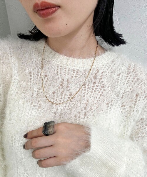 fredy emue（フレディエミュ）の「ステンレスHチェーンネックレス（ネックレス・レディース・ゴールド/シルバー・FREE）」の6枚目の写真