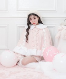 Honey Cinnamon | ハートケーブルレースアップポンチョ(ポンチョ)