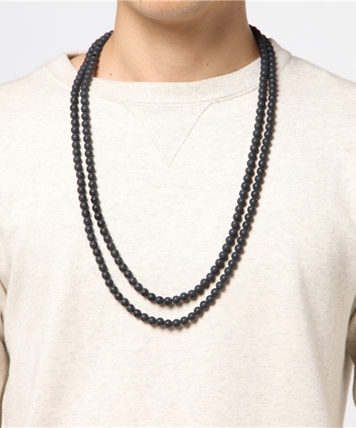 WEGO（ウィゴー）の「WEGO/ロングボールネックレス（ネックレス・メンズ・ホワイト/ブラック・FREE）」の4枚目の写真