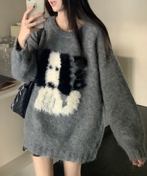 DIAVEL（ディアベル）の「DOG柄ジャカードニットプルオーバー（ニット/セーター）」