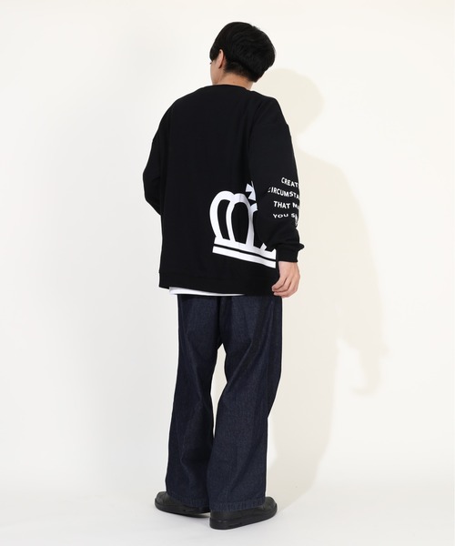 BABYDOLL（ベビードール）の「親子お揃い ランダムロゴ トレーナー 9938A（スウェット・レディース・グリーン系その他7/ブラック・XL/L/M/S）」の11枚目の写真