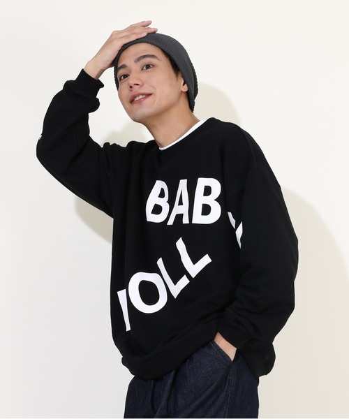 BABYDOLL（ベビードール）の「親子お揃い ランダムロゴ トレーナー 9938A（スウェット・レディース・グリーン系その他7/ブラック・XL/L/M/S）」の8枚目の写真