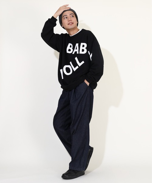 ベビードール　ブルゾン　スウェット セール親子お揃い ランダムロゴ トレーナー 9938A（スウェット